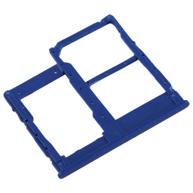 For Galaxy A10 SIM Card Tray + SIM Card Tray + Micro SD Card Tray (Blue)