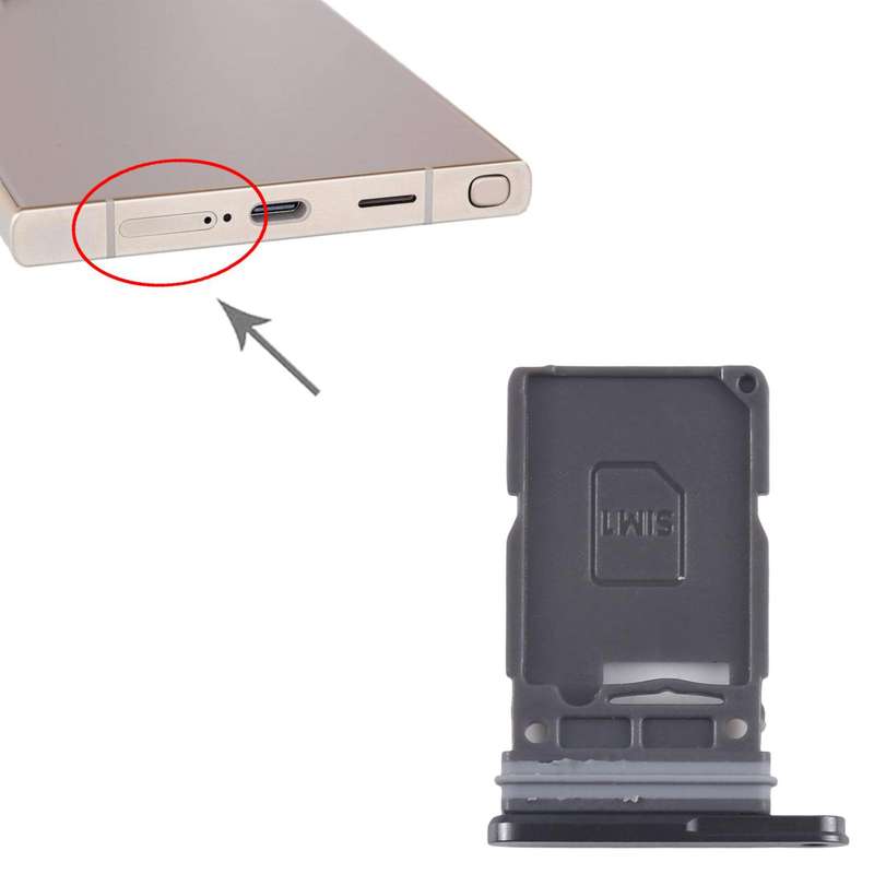 For Samsung Galaxy S25 Ultra SM-S938B Original SIM Card Tray (Black)