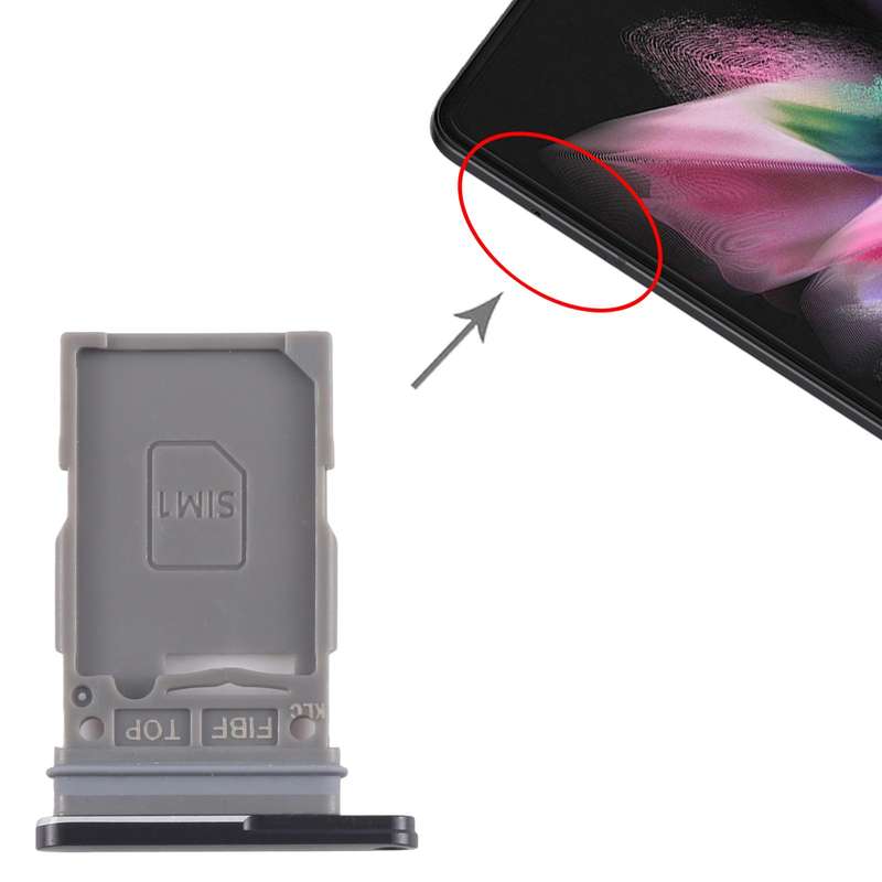 For Samsung Galaxy Z Fold3 5G SM-F926B Original SIM Card Tray (Black)