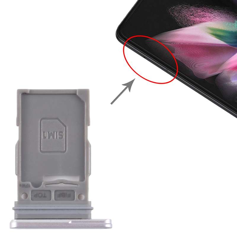 For Samsung Galaxy Z Fold3 5G SM-F926B Original SIM Card Tray (Silver)