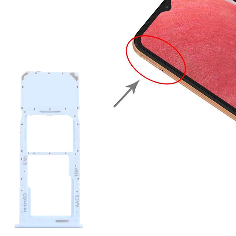 For Samsung Galaxy A13 SM-A135 Original SIM + Micro SD Card Tray (Black)