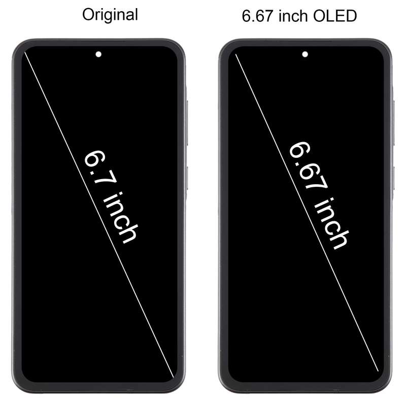 For Samsung Galaxy A36 SM-A366B 6.67 inch OLED LCD Screen Digitizer Full Assembly with Frame (Grey)