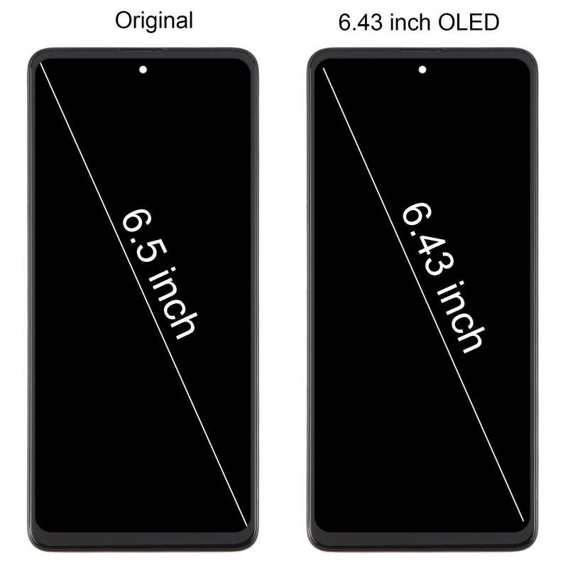 For Samsung Galaxy A51 4G SM-A515F 6.43 inch OLED LCD Screen Digitizer Full Assembly with Frame (Bla