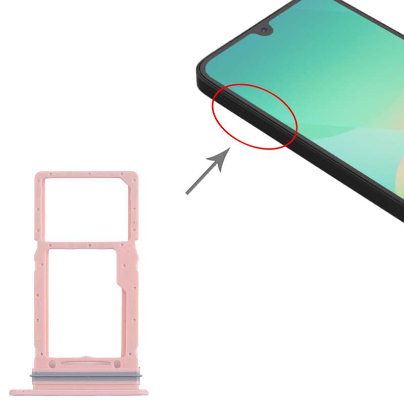 For Samsung Galaxy A26 SM-A266U Original SIM + Micro SD Card Tray (Pink)