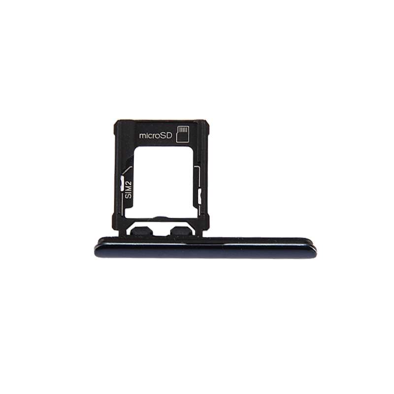 Micro SD / SIM Card Tray + Card Slot Port Dust Plug for Sony Xperia XZ Premium (Dual SIM Version)(Bl