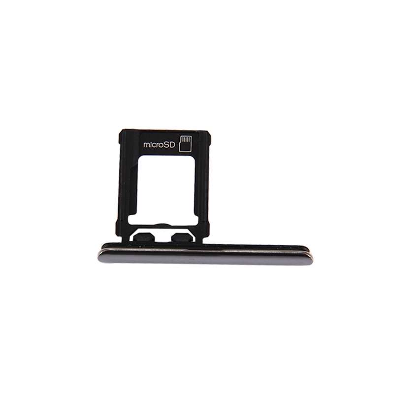 Micro SD Card Tray + Card Slot Port Dust Plug for Sony Xperia XZ Premium (Single SIM Version)(Black)