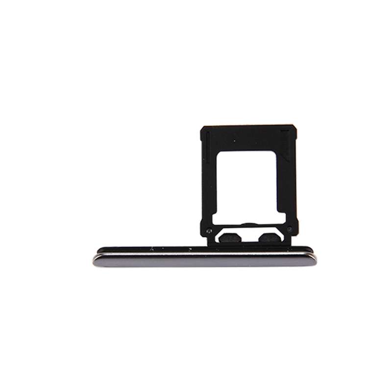 Micro SD Card Tray + Card Slot Port Dust Plug for Sony Xperia XZ Premium (Single SIM Version)(Black)