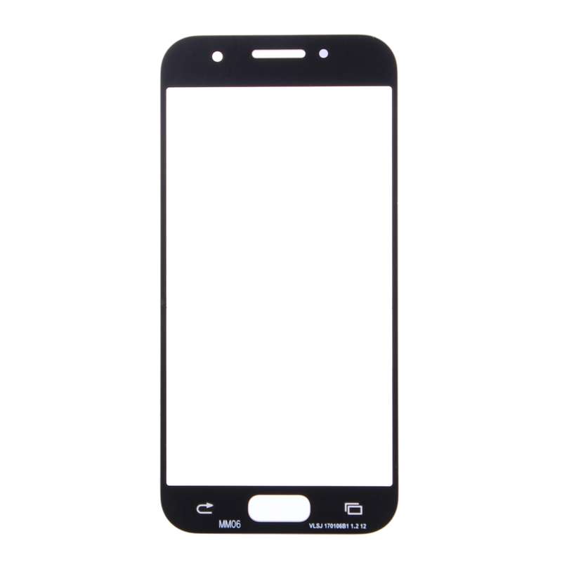 For Galaxy A7 (2017) / A720 Front Screen Outer Glass Lens (Black)