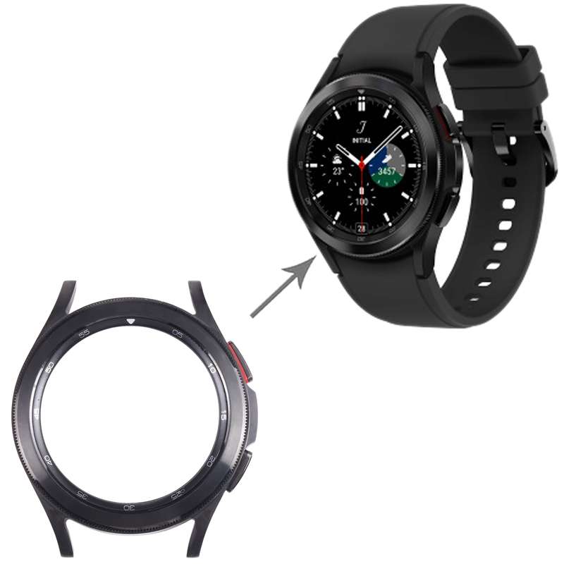 Original LCD Screen Frame Bezel Plate For Samsung Galaxy Watch4 Classic 42mm SM-R880(Black)