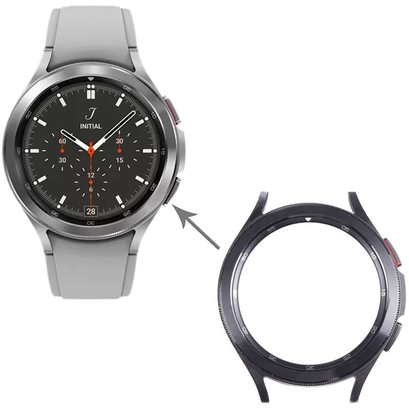 Original LCD Screen Frame Bezel Plate For Samsung Galaxy Watch4 Classic 46mm SM-R890 R895(Black)