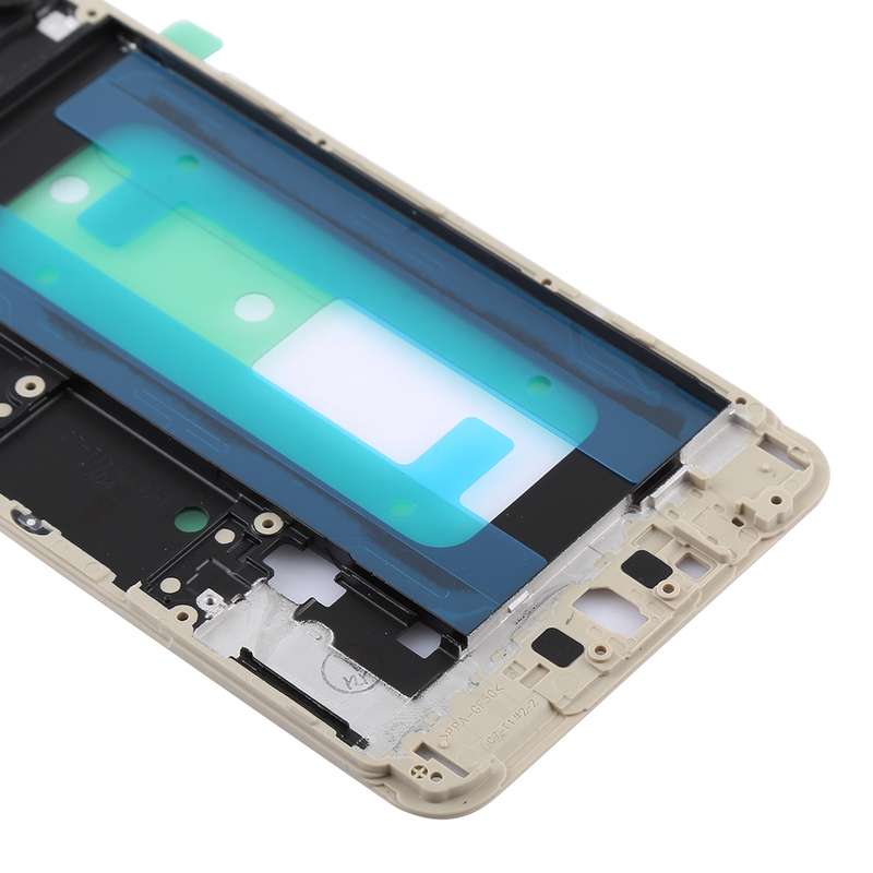 For Galaxy C7 Front Housing LCD Frame Bezel (Gold)