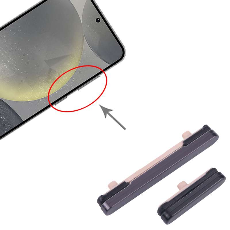 For Samsung Galaxy S24 SM-S921B 10pcs Original Power Button and Volume Control Button (Black)