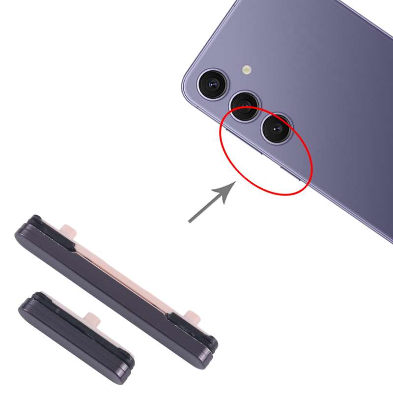For Samsung Galaxy S24+ SM-S926B 10pcs Original Power Button and Volume Control Button (Black)
