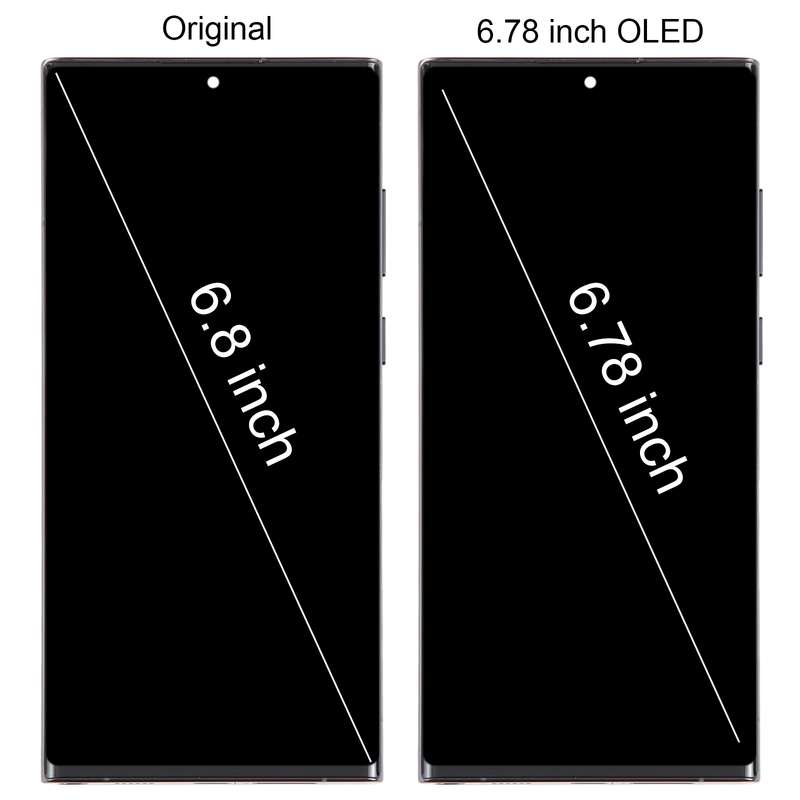 For Samsung Galaxy S22 Ultra 5G SM-S908U US Edition 6.78 inch OLED LCD Screen Digitizer Full Assembl
