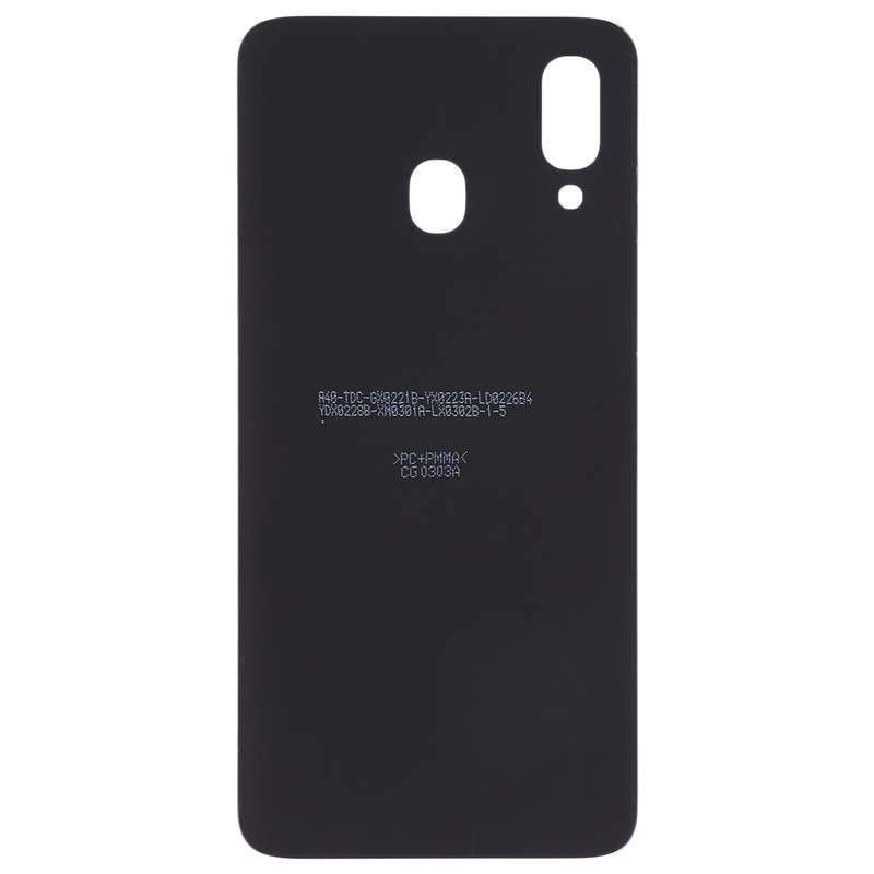 For Galaxy A20 SM-A205F/DS Battery Back Cover (Black)