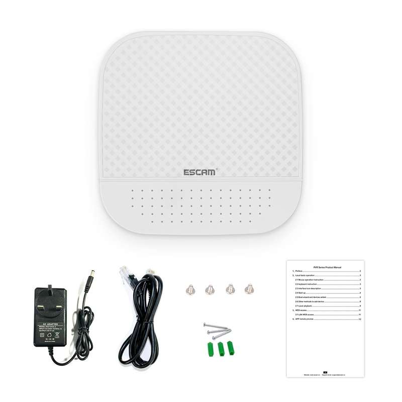 ESCAM PVR204 1080P 4CH+2CH ONVIF NVR Digital Video Recorder with 2CH Cloud Channel for IP Camera Sys