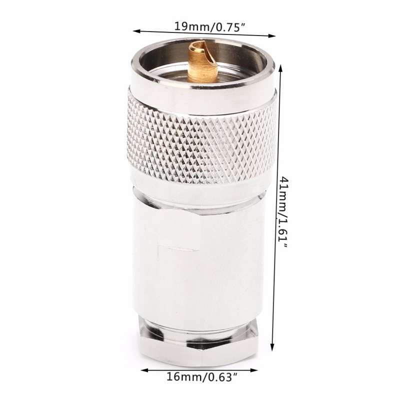 UHF Male PL259 Clamp Adapter