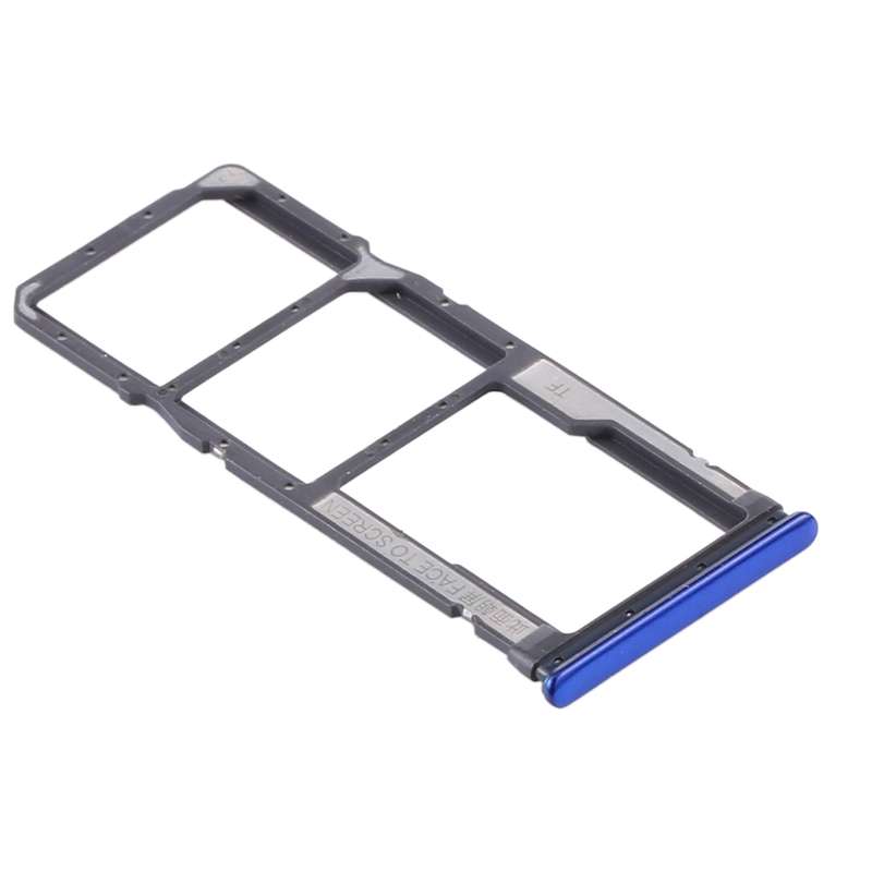 SIM Card Tray + SIM Card Tray + Micro SD Card Tray for Xiaomi Redmi Note 8T / Redmi Note 8 (Blue)