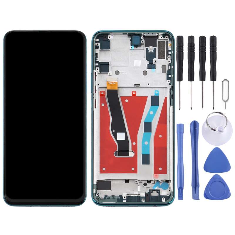 LCD Screen and Digitizer Full Assembly with Frame for Huawei Y9 Prime (2019)(Blue)