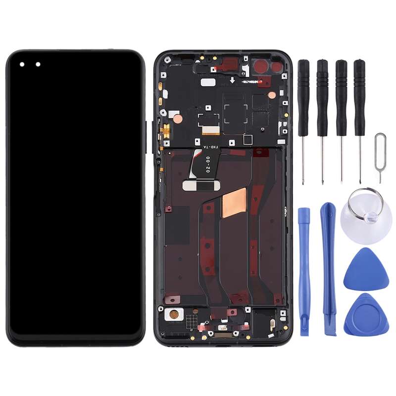 OEM LCD Screen for Huawei Nova 6 5G Digitizer Full Assembly with Frame(Black)