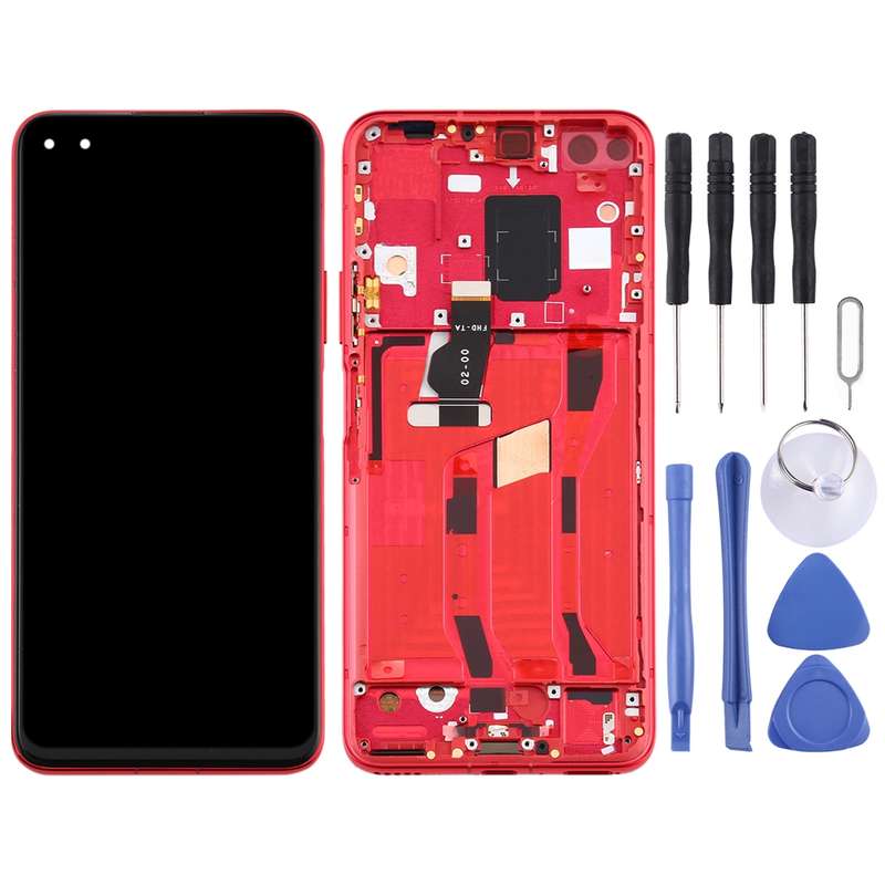 OEM LCD Screen for Huawei Nova 6 5G Digitizer Full Assembly with Frame(Black)