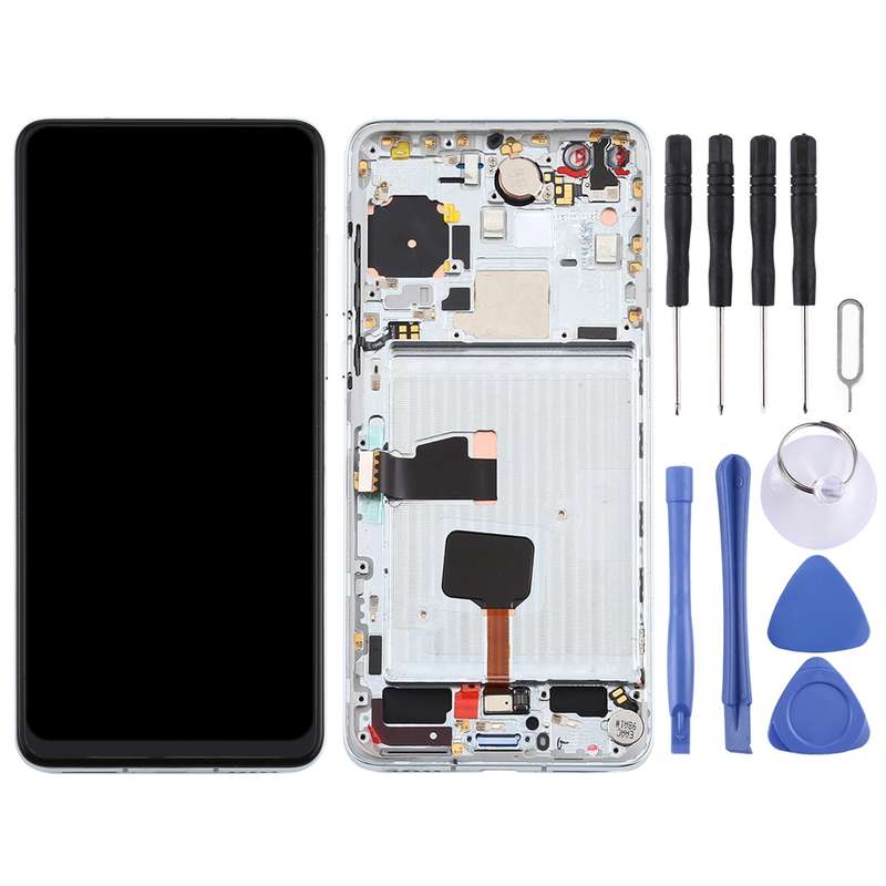 Original OLED LCD Screen for Huawei P40 Digitizer Full Assembly with Frame(Black)