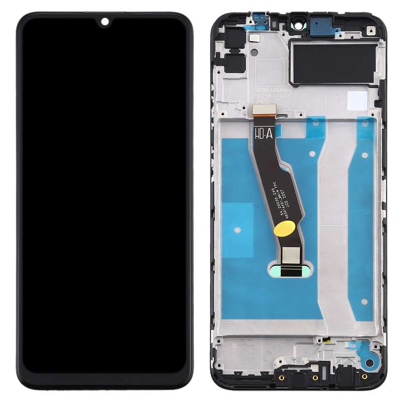 OEM LCD Screen for Huawei Y6p Digitizer Full Assembly with Frame(Black)