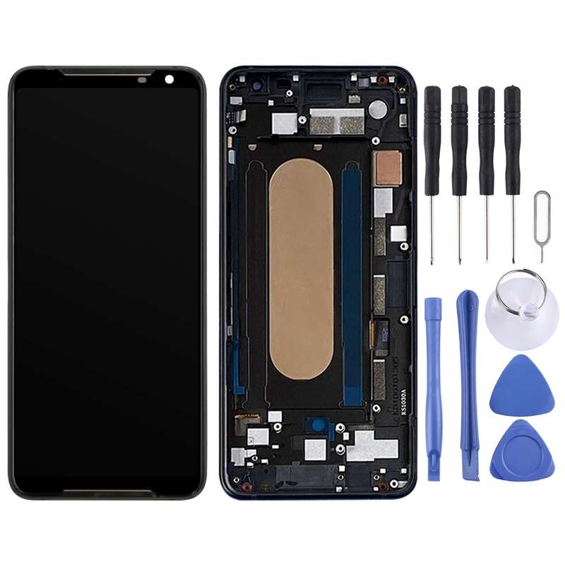 Original LCD Screen for Asus ROG Phone II ZS660KL Digitizer Full Assembly with FrameBlack)