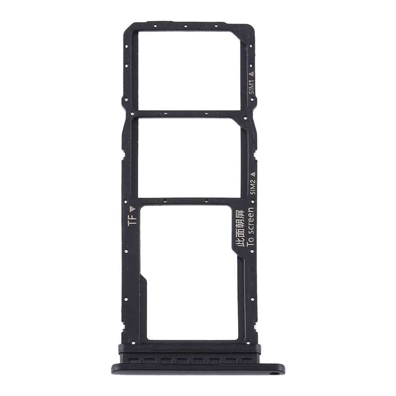SIM Card Tray + SIM Card Tray + Micro SD Card Tray for Huawei Y7p (Black)