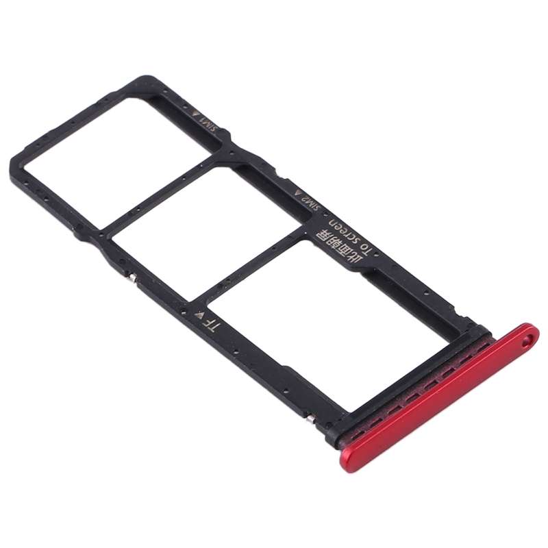 SIM Card Tray + SIM Card Tray + Micro SD Card Tray for Huawei Y7p (Black)