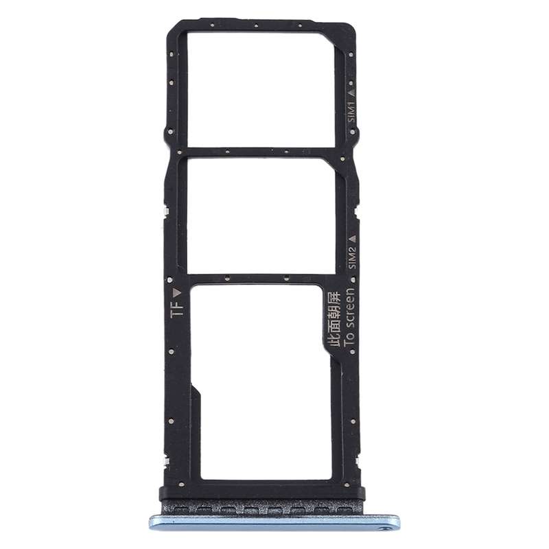 SIM Card Tray + SIM Card Tray + Micro SD Card Tray for Huawei Y7p (Black)