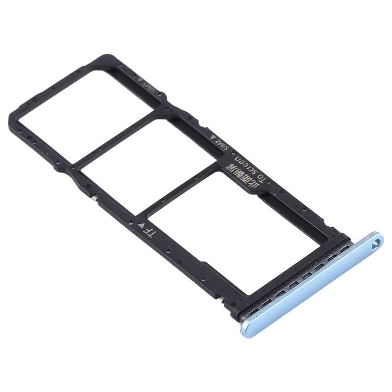SIM Card Tray + SIM Card Tray + Micro SD Card Tray for Huawei Y7p (Black)