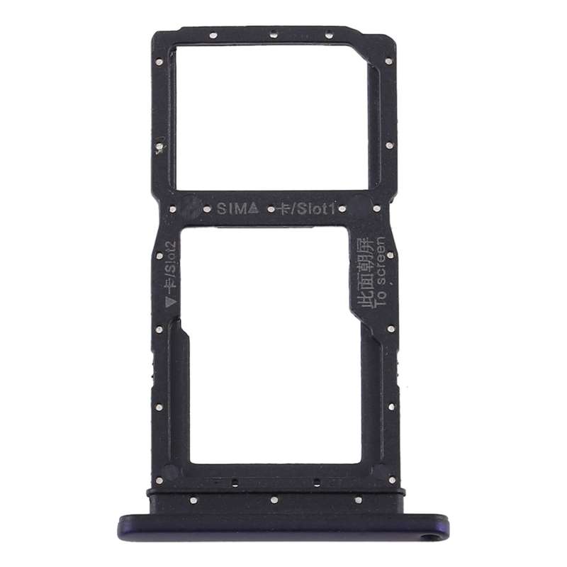 SIM Card Tray + SIM Card Tray / Micro SD Card Tray for Huawei Y9s(Black)