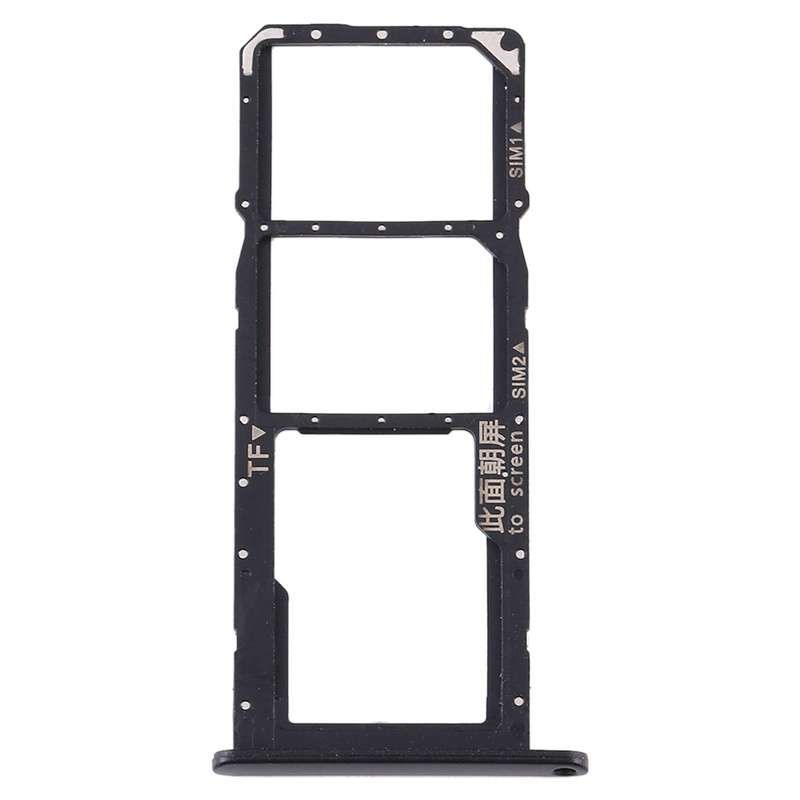 SIM Card Tray + SIM Card Tray + Micro SD Card Tray for Huawei Y6s (2020) (Black)