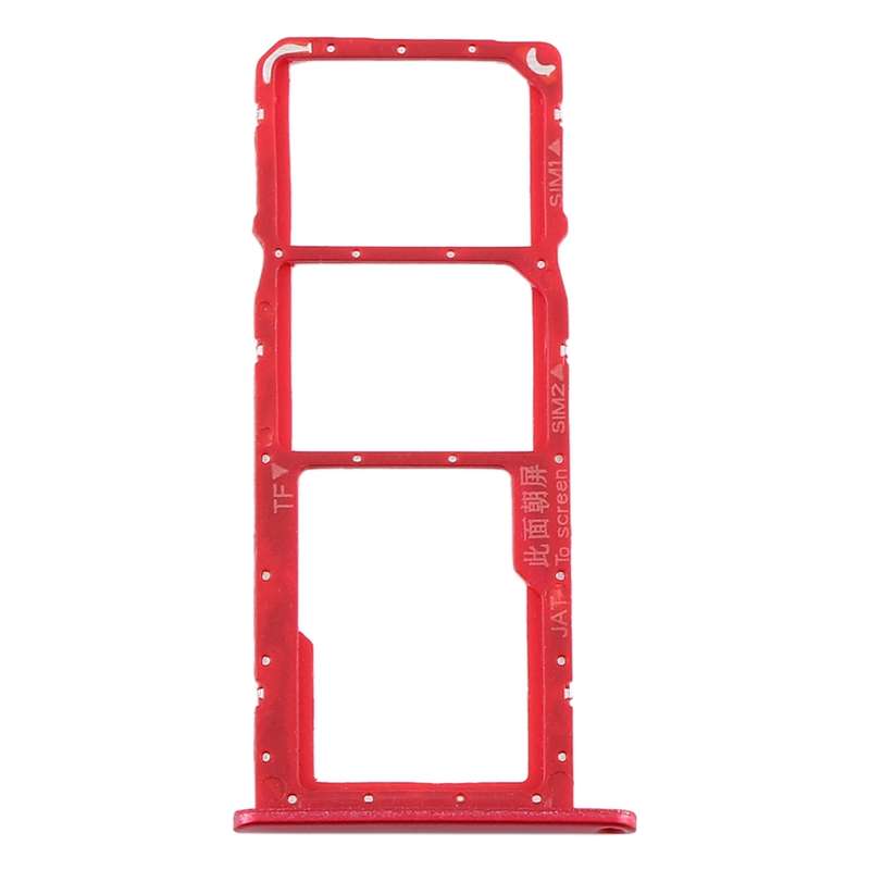 SIM Card Tray + SIM Card Tray + Micro SD Card Tray for Huawei Y6 (2019) (Red)