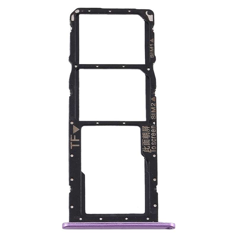 SIM Card Tray + SIM Card Tray + Micro SD Card Tray for Huawei Y8s (Purple)