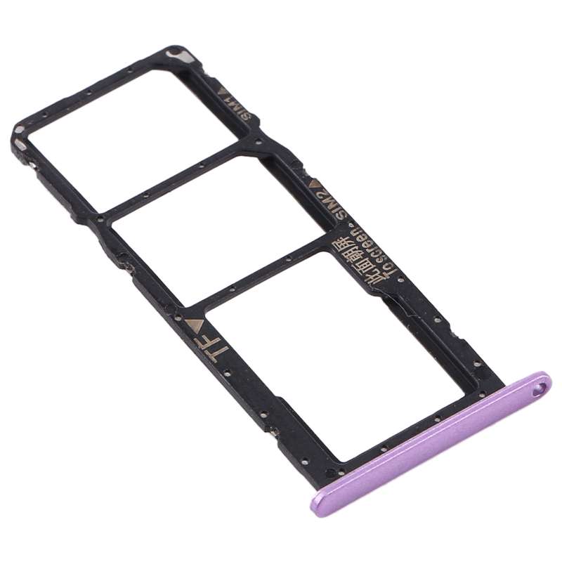 SIM Card Tray + SIM Card Tray + Micro SD Card Tray for Huawei Y8s (Purple)