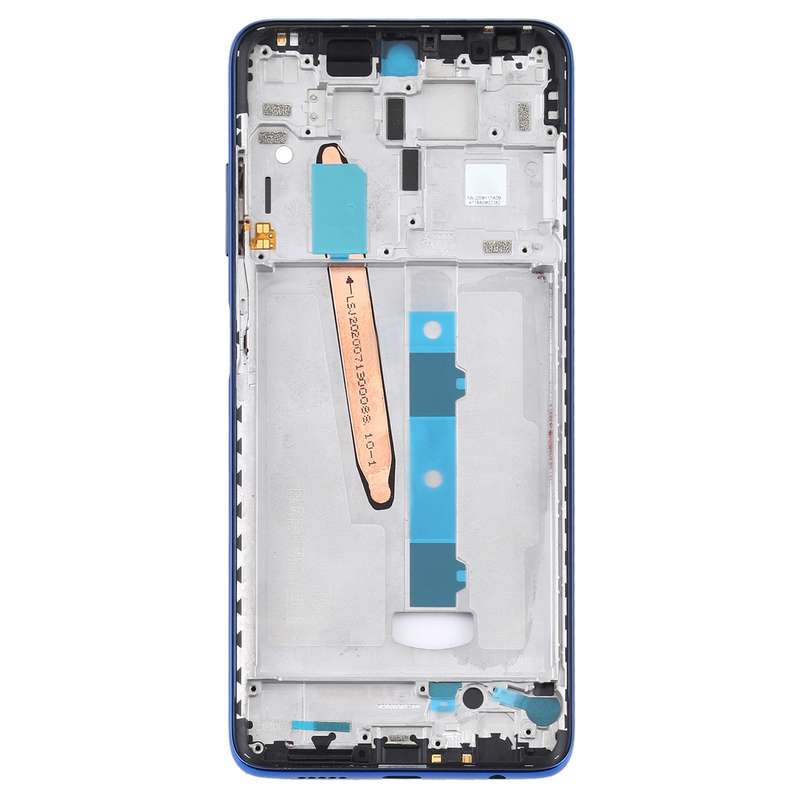 Front Housing LCD Frame Bezel Plate for Xiaomi Poco X3 / Poco X3 NFC M2007J20CG / M2007J20CT(Blue)