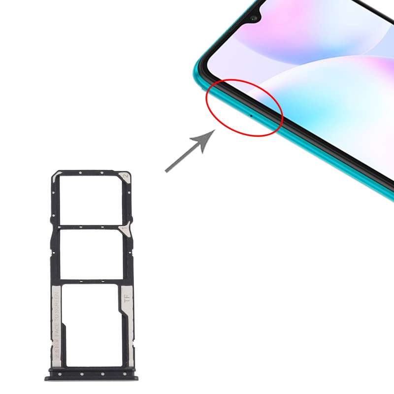 SIM Card Tray + SIM Card Tray + Micro SD Card Tray for Xiaomi Redmi 9A/Redmi 9C(Green)