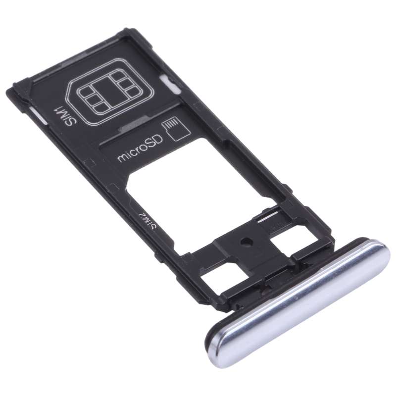 SIM Card Tray + SIM Card Tray / Micro SD Card Tray for Sony Xperia 1 / Xperia XZ4 (Black)