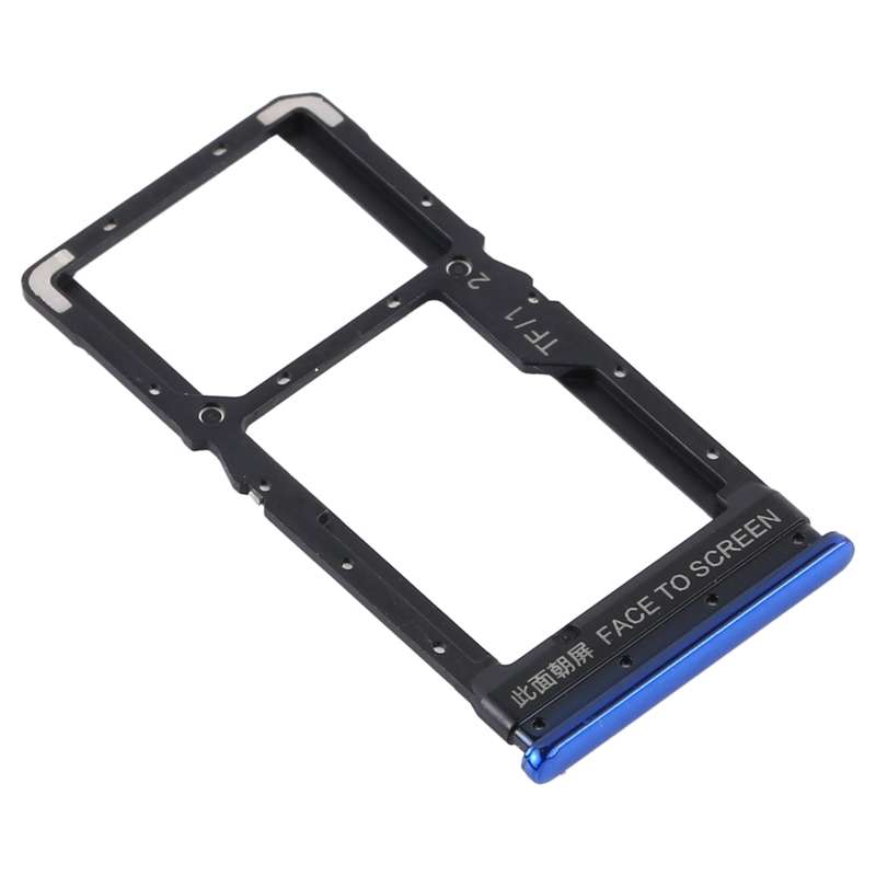 SIM Card Tray + SIM Card Tray / Micro SD Card Tray for Xiaomi Poco X3 / Poco X3 NFC(Blue)