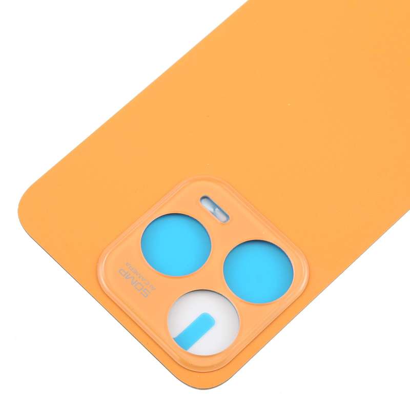 For ZTE Blade V70 Design Leather Material Battery Back Cover with Adhesive(Orange)