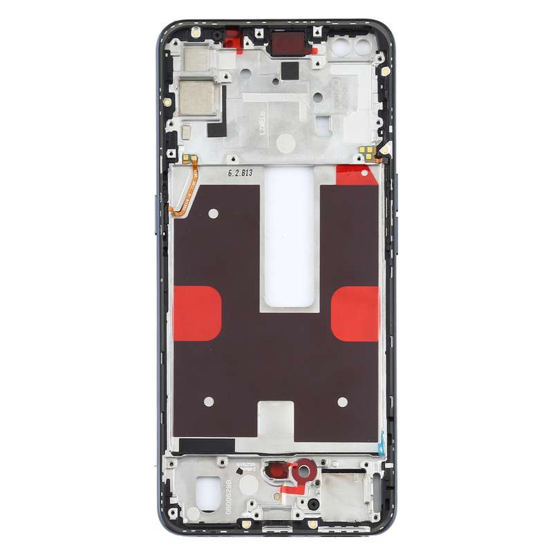 For OPPO Reno4 5G PDPM00, PDPT00, CPH2091 Front Housing LCD Frame Bezel Plate (Black)