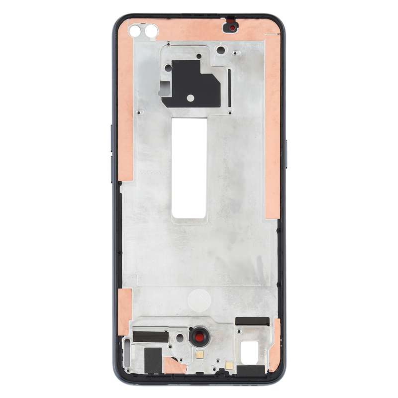 For OPPO Reno4 5G PDPM00, PDPT00, CPH2091 Front Housing LCD Frame Bezel Plate (Black)