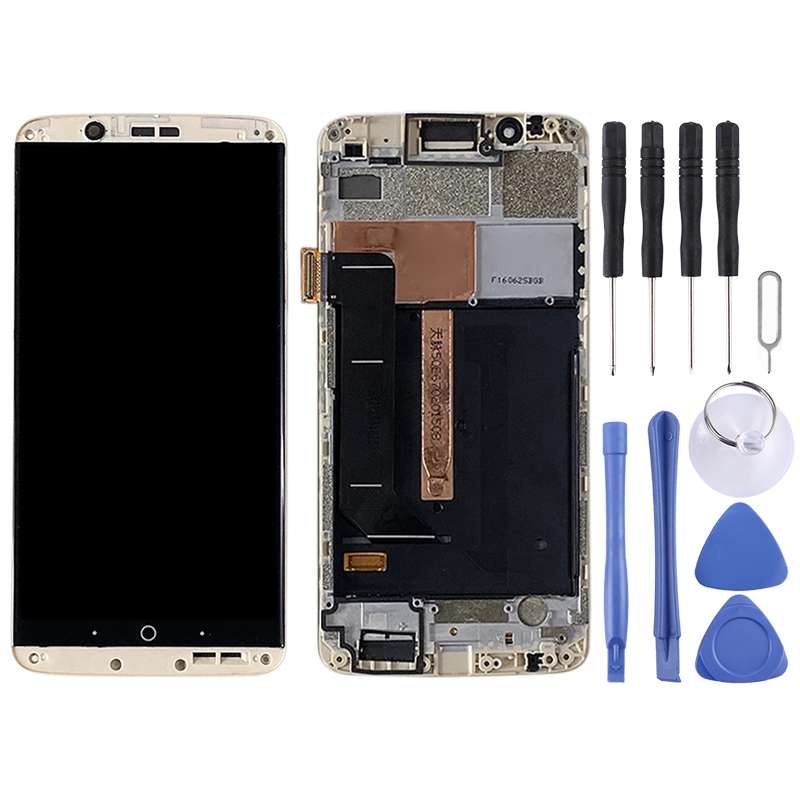 Original AMOLED LCD Screen for ZTE Axon 7 A2017 A2017U A2017G Digitizer Full Assembly With Frame (Gr