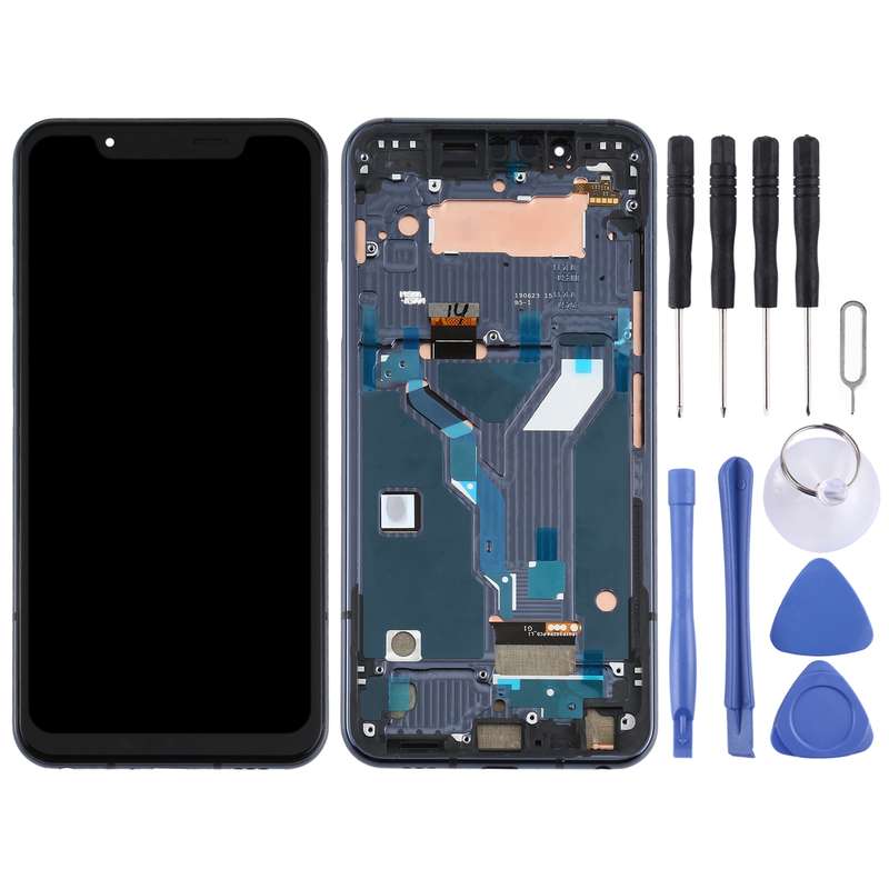 LCD Screen for LG G8s ThinQ LMG810, LM-G810, LMG810EAW with Digitizer Full Assembly With Frame (Blac