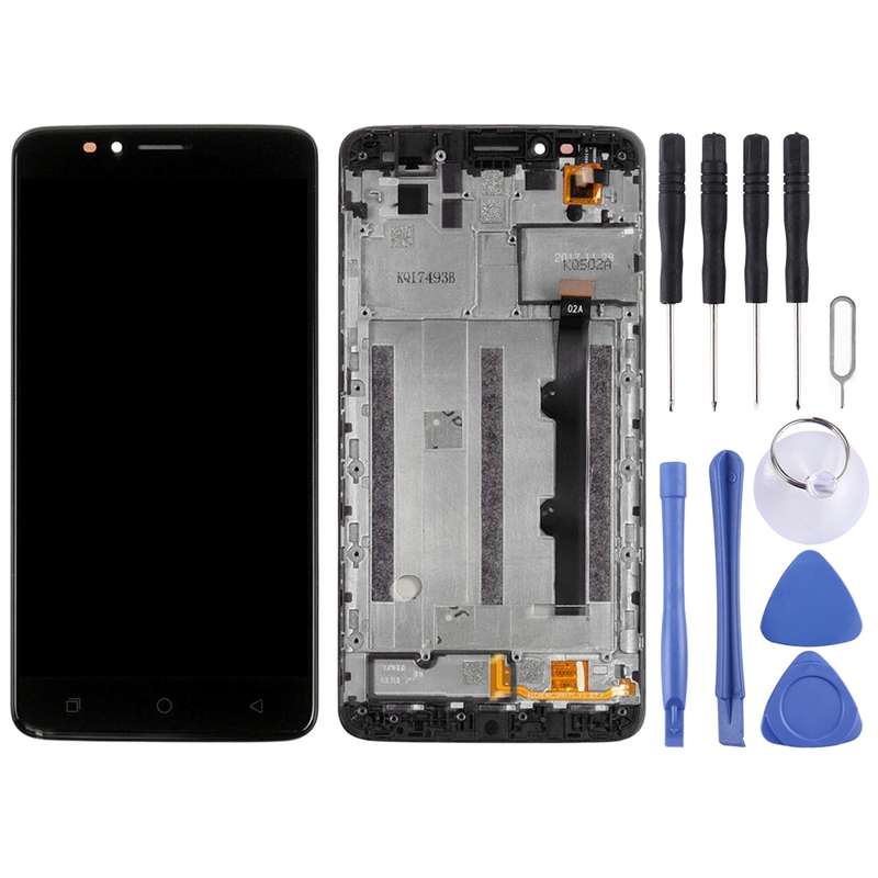 LCD Screen and Digitizer Full Assembly With Frame for T-Mobile Revvl Plus c3701a(Black)