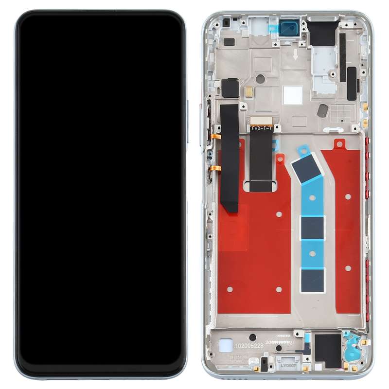 OEM LCD Screen for Huawei Honor X10 5G Digitizer Full Assembly with Frame(Blue)