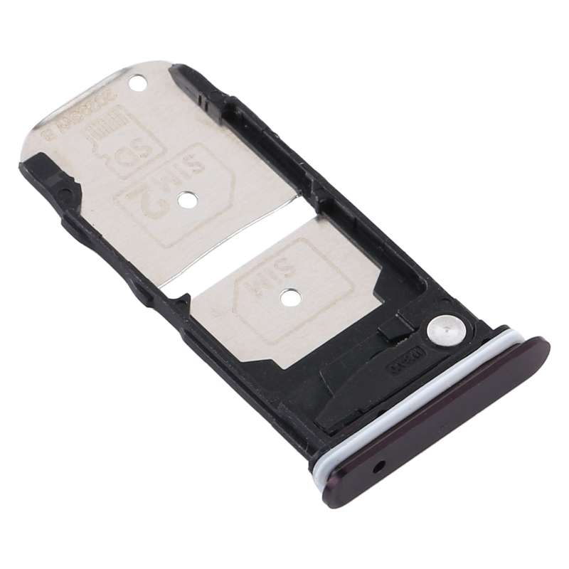 SIM Card Tray + SIM Card Tray / Micro SD Card Tray for Motorola Edge XT2063-3 (Black)