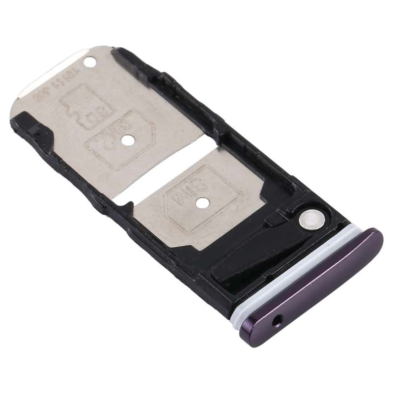 SIM Card Tray + SIM Card Tray / Micro SD Card Tray for Motorola One Zoom (Black)